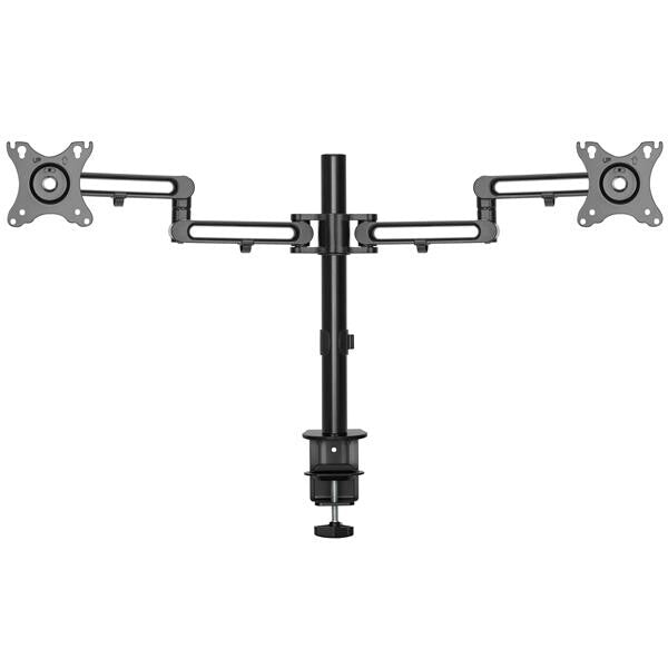 StarTech.com Desk Mount Dual Monitor Arm - Desk Clamp VESA Compatible Monitor Mount for up to 32 inch Displays - Ergonomic Articulating Monitor Arm - Height Adjustable/Tilt/Swivel/Rotating