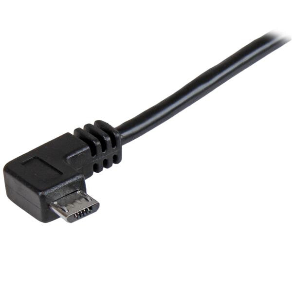 StarTech.com Micro-USB Charge-and-Sync Cable M/M - Right-Angle Micro-USB - 30/24 AWG - 1 m (3 ft.)