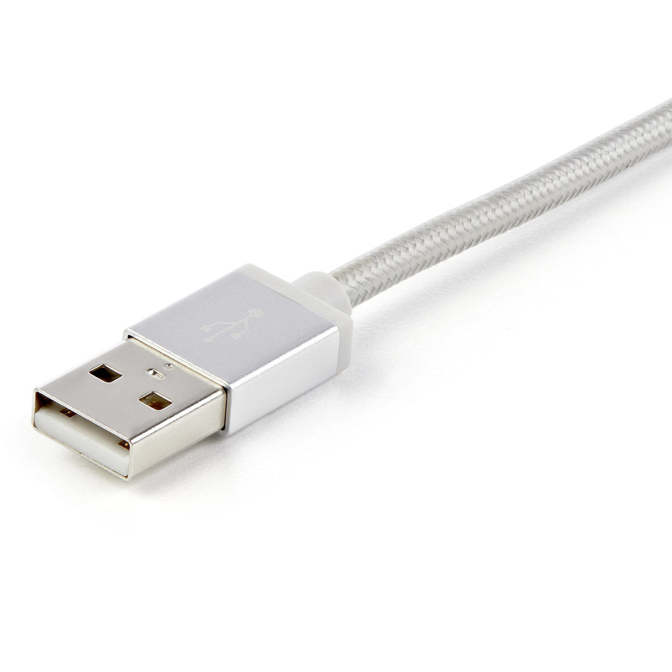 StarTech.com 1 m (3 ft.) USB Multi Charging Cable - USB to Micro-USB or USB-C or Lightning for iPhone / iPad / iPod / Android - Apple MFi Certified - 3 in 1 USB Charger - Braided