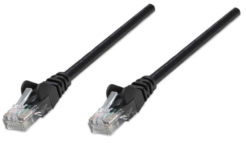 Intellinet Network Patch Cable, Cat6, 5m, Black, CCA, U/UTP, PVC, RJ45, Gold Plated Contacts, Snagless, Booted, Lifetime Warranty, Polybag