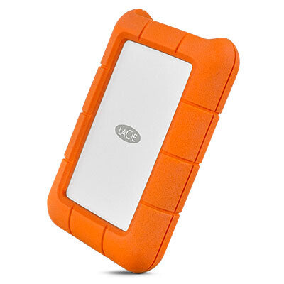 LaCie Rugged USB-C external hard drive 2 TB 2.5" USB Type-C 3.2 Gen 1 (3.1 Gen 1) Orange, Silver