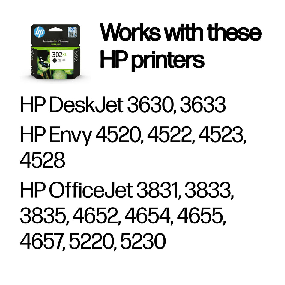 HP 302XL High Yield Black Original Ink Cartridge