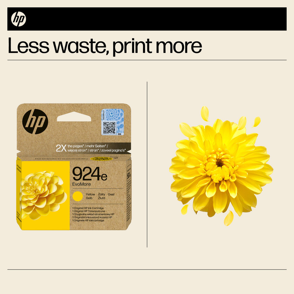 HP 924e EvoMore Yellow Original Ink Cartridge