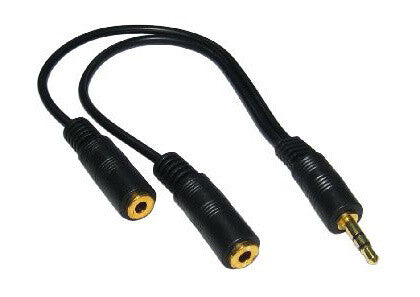 Cables Direct 3.5mm 0.2m audio cable Black