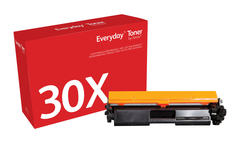 Everyday ™ Black Toner by Xerox compatible with HP 30X (CF230X), High capacity