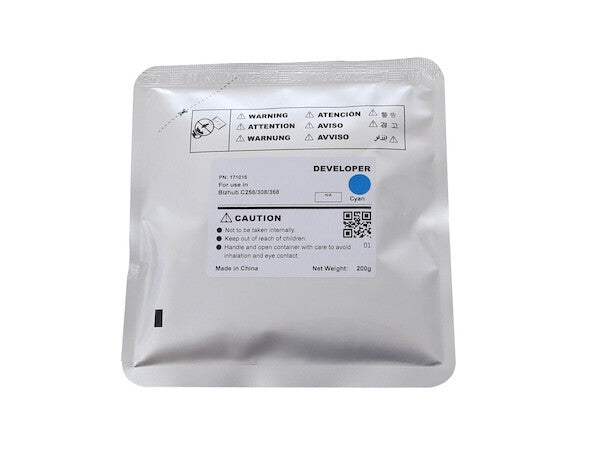 Data Direct Konica Minolta C258/C308/368 Developer Bag Only Cyan For A7U40KD DV313C