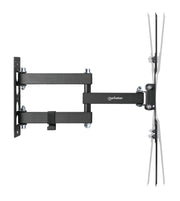 Manhattan Wall Mount for TV & Monitors (Full Motion), For screens 32" to 55", VESA compatibility: all between 100x100mm to 400x400mm - check the dimensions of the four mounting holes on back of screen to ensure it fits, Max 30kg, Black, Bracket