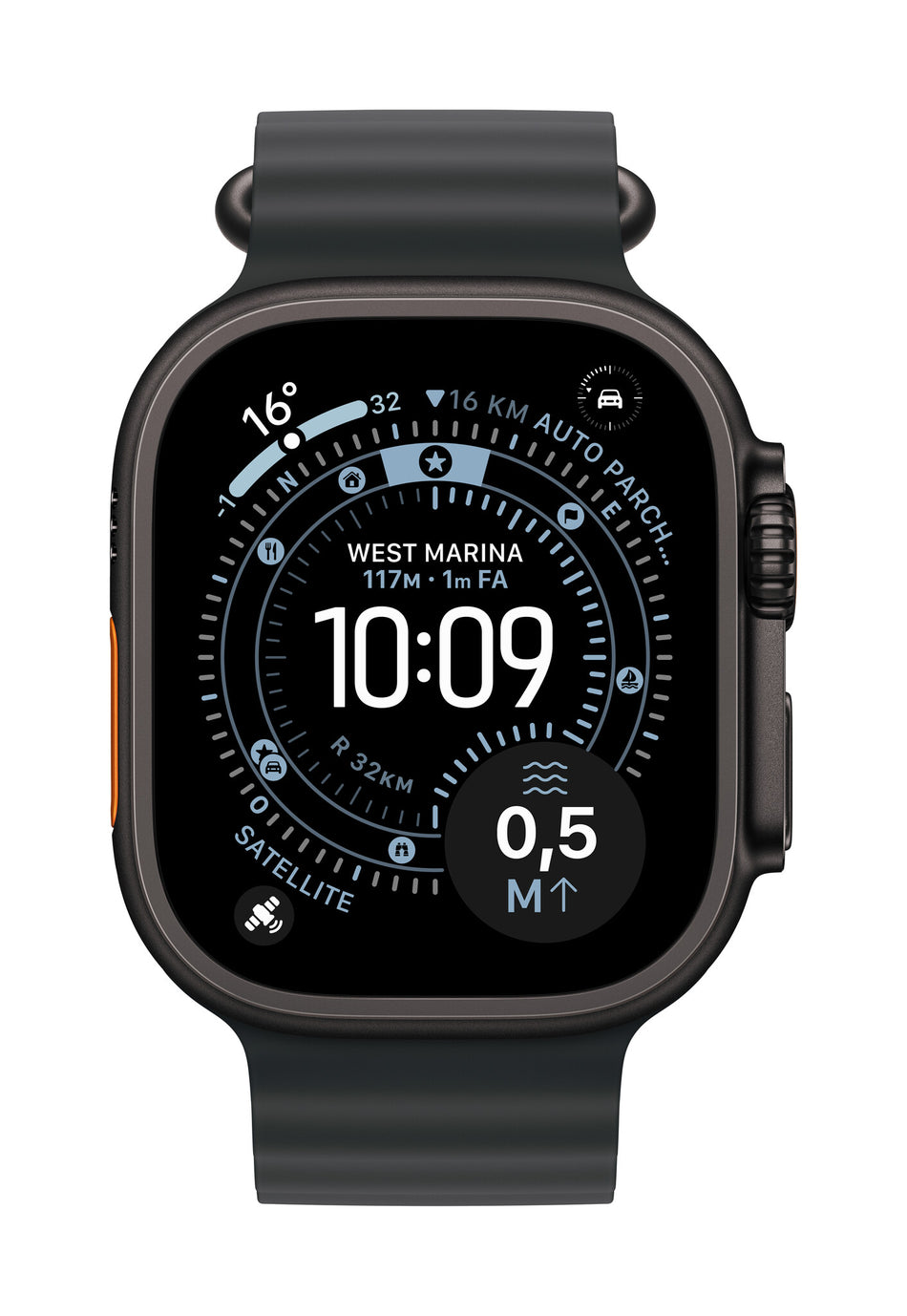 Apple 49mm Black Ocean Band - Black Titanium Finish