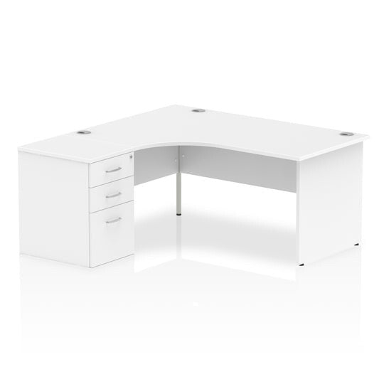 Dynamic Impulse Panel End Crescent Desk Workstation