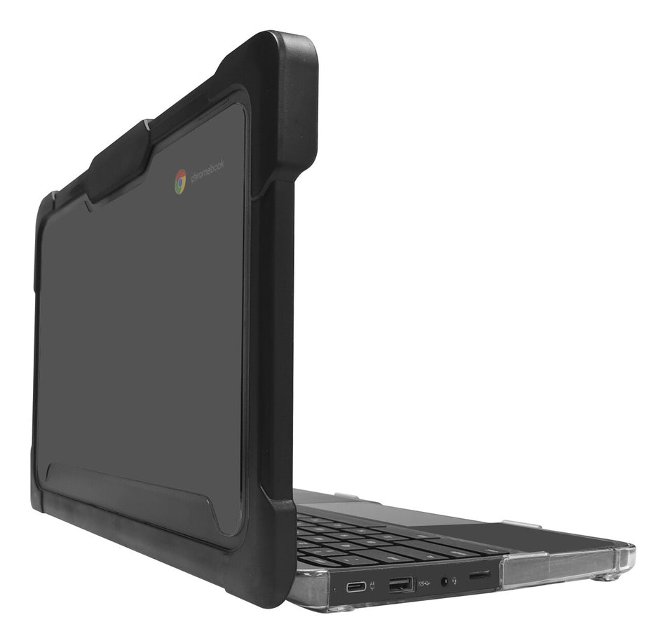 Techair TACHS005 Protective Hard Shell case for Lenovo 100e/100w 3rd Gen Chromebook (2-in-1), 11.6 black/clear