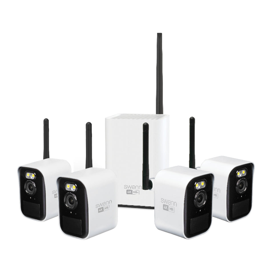 Swann MaxRanger4K™ Mini Long-Range Wireless Security System with 4 Cameras