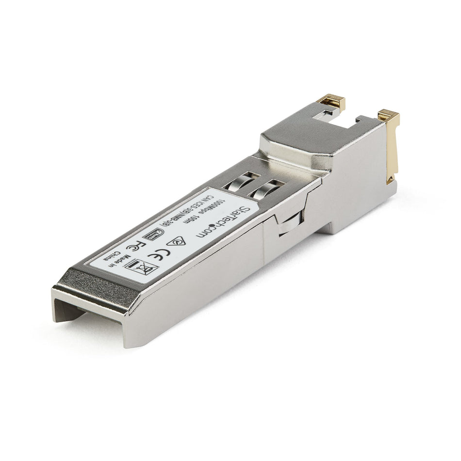 StarTech.com Cisco GLC-TE Compatible Module - 1000BASE-T Copper Industrial Gigabit Ethernet Transceiver - SFP to RJ45 Cat6/Cat5e 100m Extended Temp - Cisco Firepower, IE 2000, C9500, C2960