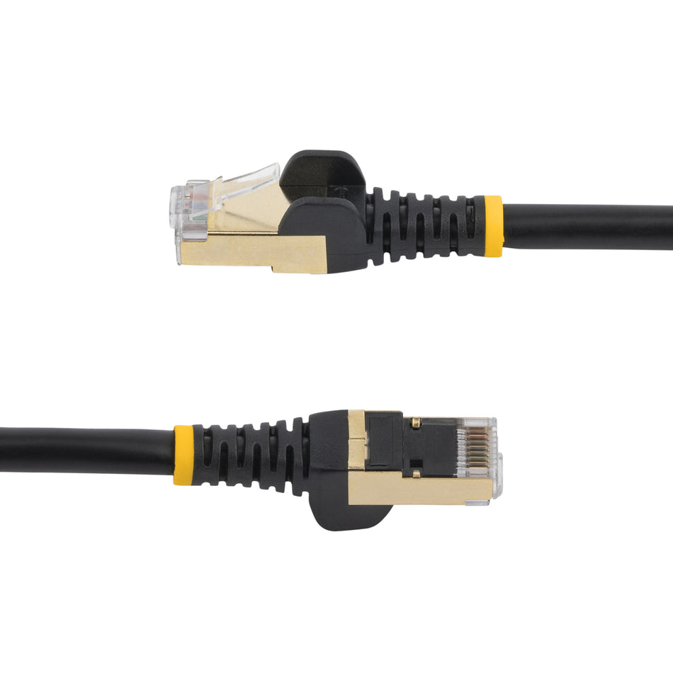 StarTech.com 2m CAT6a Ethernet Cable - 10 Gigabit Shielded Snagless RJ45 100W PoE Patch Cord - 10GbE STP Network Cable w/Strain Relief - Black Fluke Tested/Wiring is UL Certified/TIA