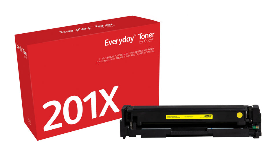 Everyday ™ Yellow Toner by Xerox compatible with HP 201X (CF402X), High capacity