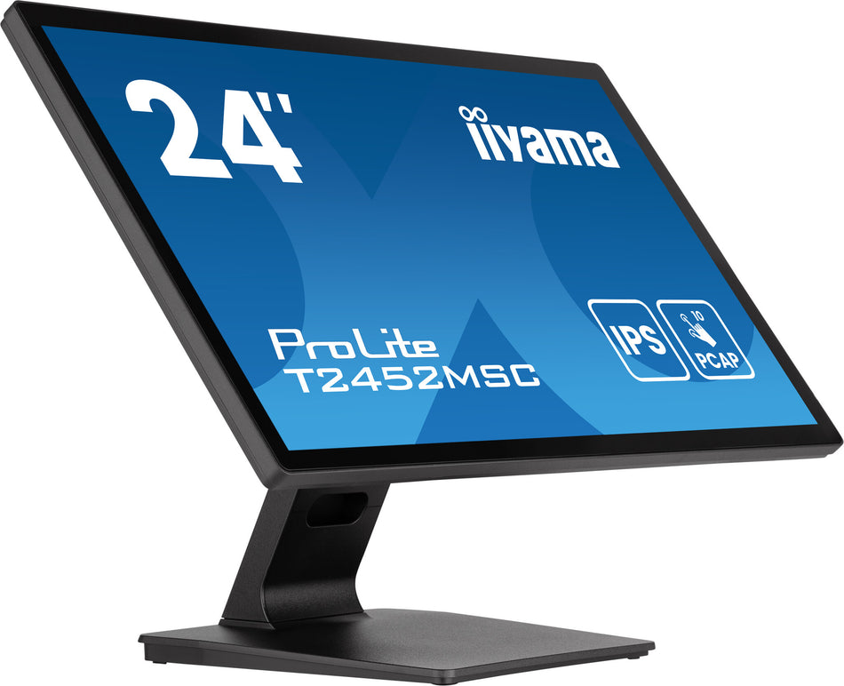 iiyama ProLite T2452MSC-B1AG computer monitor 60.5 cm (23.8") 1920 x 1080 pixels Full HD LED Touchscreen Black