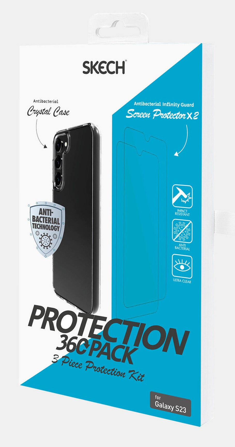 Skech Protection 360 mobile phone case 15.5 cm (6.1") Cover Transparent