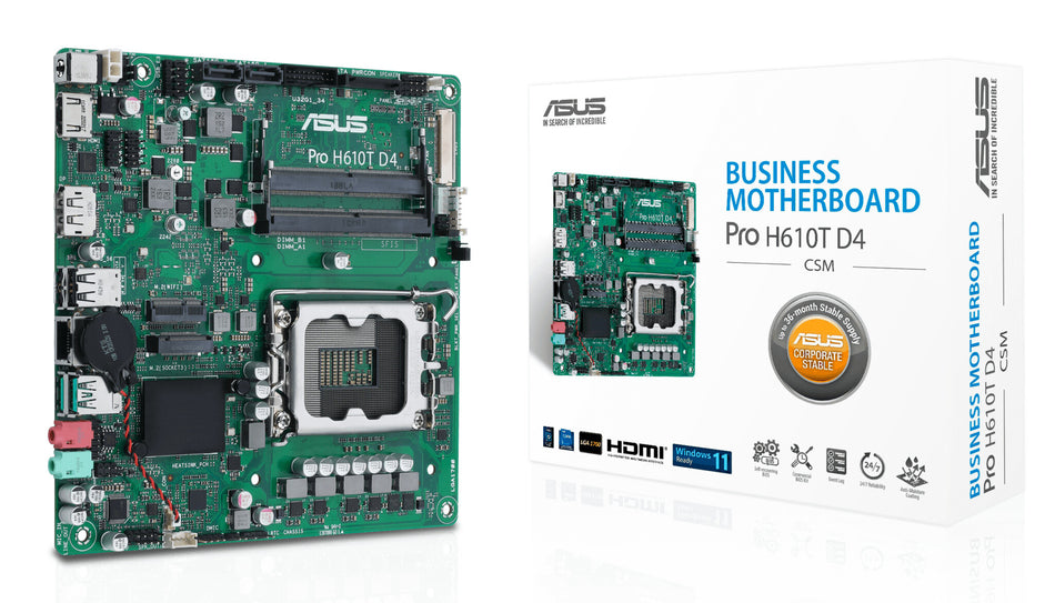 ASUS Pro H610T D4-CSM Intel H610 LGA 1700 mini ITX