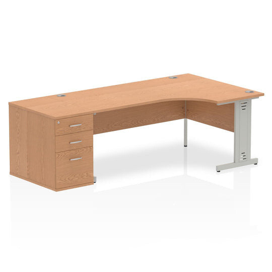 Dynamic Impulse Right Crescent Desk Workstation