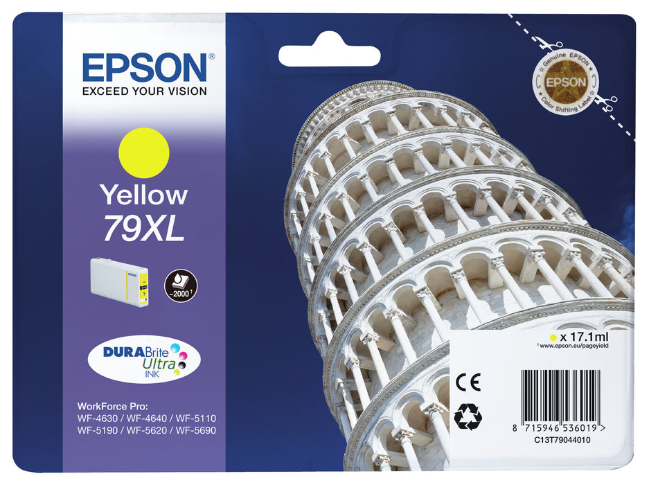 Epson Tower of Pisa Singlepack Yellow 79XL DURABrite Ultra Ink