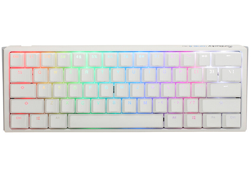 Ducky One3 Pure White Mini keyboard Gaming USB UK English
