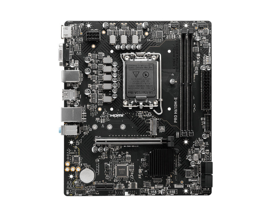 MSI PRO H610M-E motherboard Intel H610 LGA 1700 micro ATX