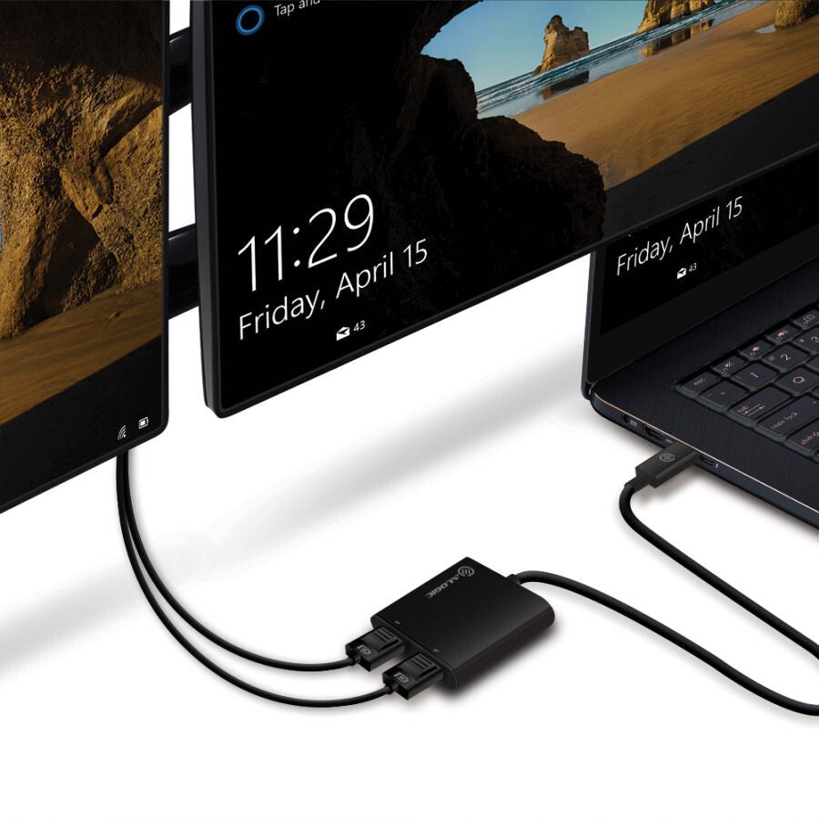 ALOGIC USB-C to Dual DisplayPort 2.0 Adapter-4K-30Hz