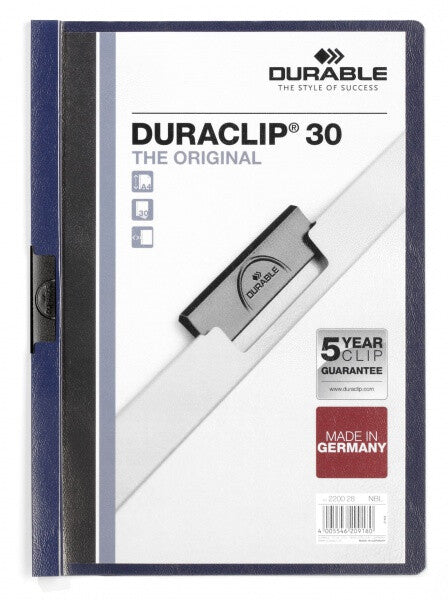 Durable DURACLIP report cover PVC Blue