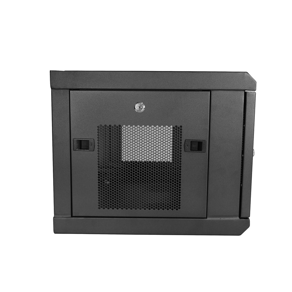 StarTech.com 2-Post 6U Wall Mount Network Cabinet with 1U Shelf, 19" Wall-Mounted Server Rack for Data / Networking / AV / Electronics / Computer Equipment, Small Vented Rack Enclosure