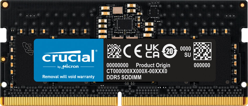 Crucial 8GB (1x8GB) DDR5-5600 CL 46 SO-DIMM RAM Notebook Speicher memory module 5600 MHz ECC