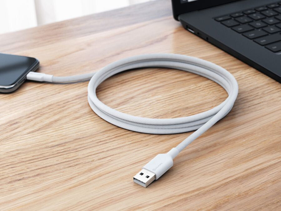 ALOGIC 1m Elements Pro USB 2.0 USB-A to USB-C Cable- White