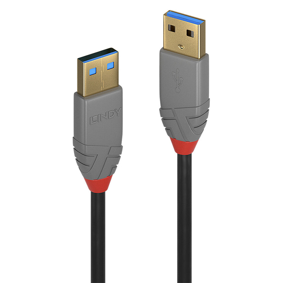 Lindy 2m USB 3.2 Type A Cable, 5Gbps, Anthra Line