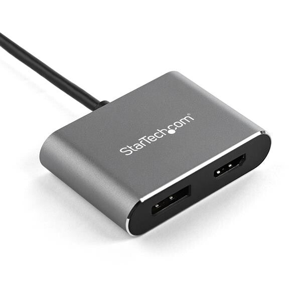 StarTech.com USB C Multiport Video Adapter - 4K 60Hz USB-C to HDMI 2.0 or DisplayPort 1.2 Monitor Adapter - USB Type-C 2-in-1 Display Converter HDMI/DP HBR2 HDR - Thunderbolt 3 Compatible