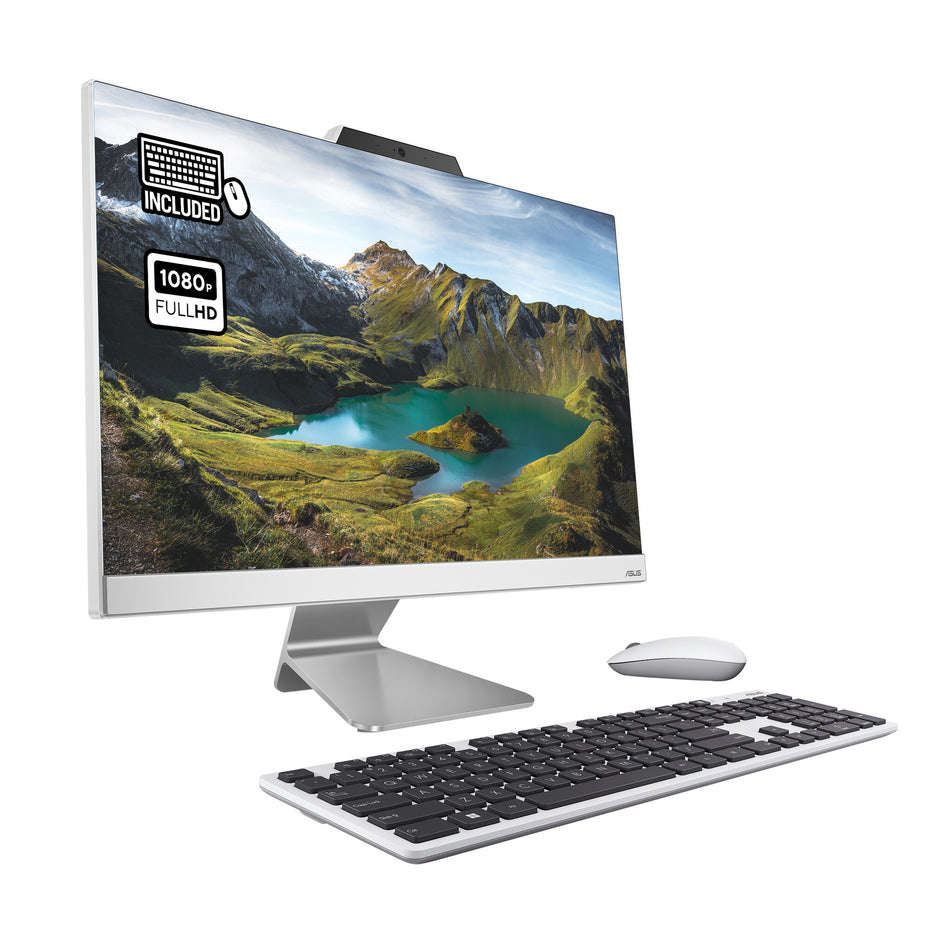 ASUS A3402WVAK-WPC101W Intel® Core™ i5 i5-1335U 60.5 cm (23.8") 1920 x 1080 pixels All-in-One PC 8 GB DDR5-SDRAM 512 GB SSD Windows 11 Home Wi-Fi 6E (802.11ax) White