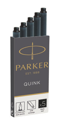 Parker Quink inktpatronen zwart, doos met 5 stuks Black 5 pc(s)