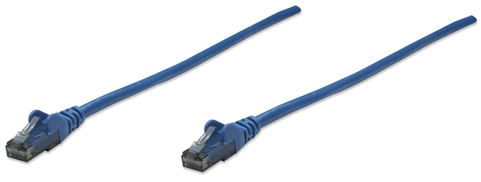 Intellinet Network Patch Cable, Cat6, 10m, Blue, CCA, U/UTP, PVC, RJ45, Gold Plated Contacts, Snagless, Booted, Lifetime Warranty, Polybag