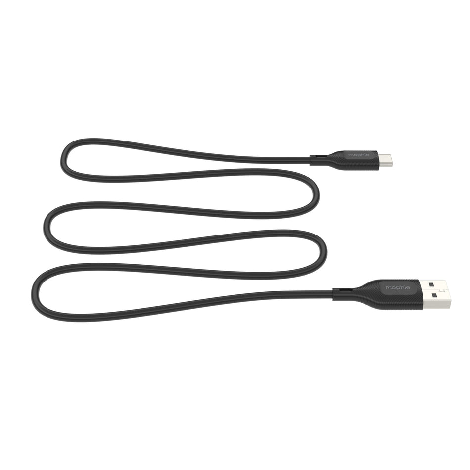 mophie essentials charging cables | 1M USB cable USB 2.0 USB A USB C Black