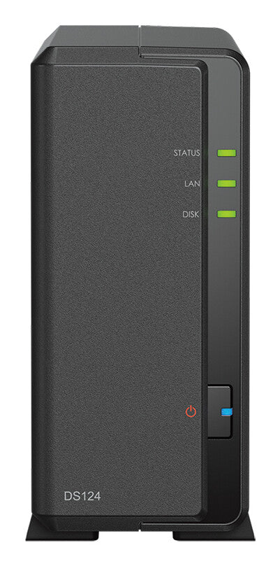 Synology DiskStation DS124 + 1 x HAT3300 6TB NAS Desktop Realtek RTD1619B 1 GB DDR4 HDD DiskStation Manager Black