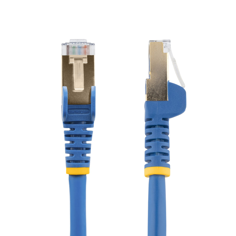 StarTech.com 0.50m CAT6a Ethernet Cable - 10 Gigabit Shielded Snagless RJ45 100W PoE Patch Cord - 10GbE STP Network Cable w/Strain Relief - Blue Fluke Tested/Wiring is UL Certified/TIA