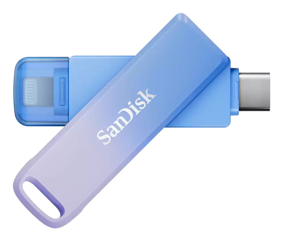 SanDisk Creator Phone Drive USB flash drive 128 GB USB Type-C / Lightning 3.2 Gen 1 (3.1 Gen 1) Blue, Lilac