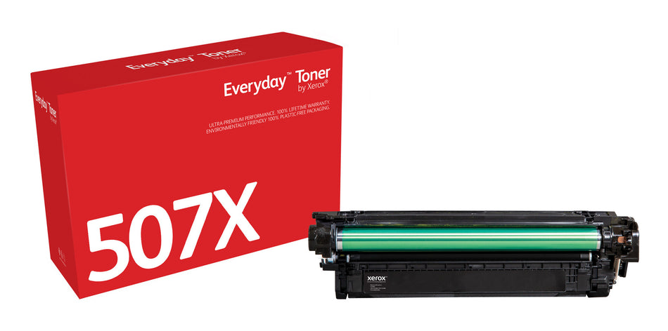 Everyday ™ Black Toner by Xerox compatible with HP 507X (CE400X), High capacity