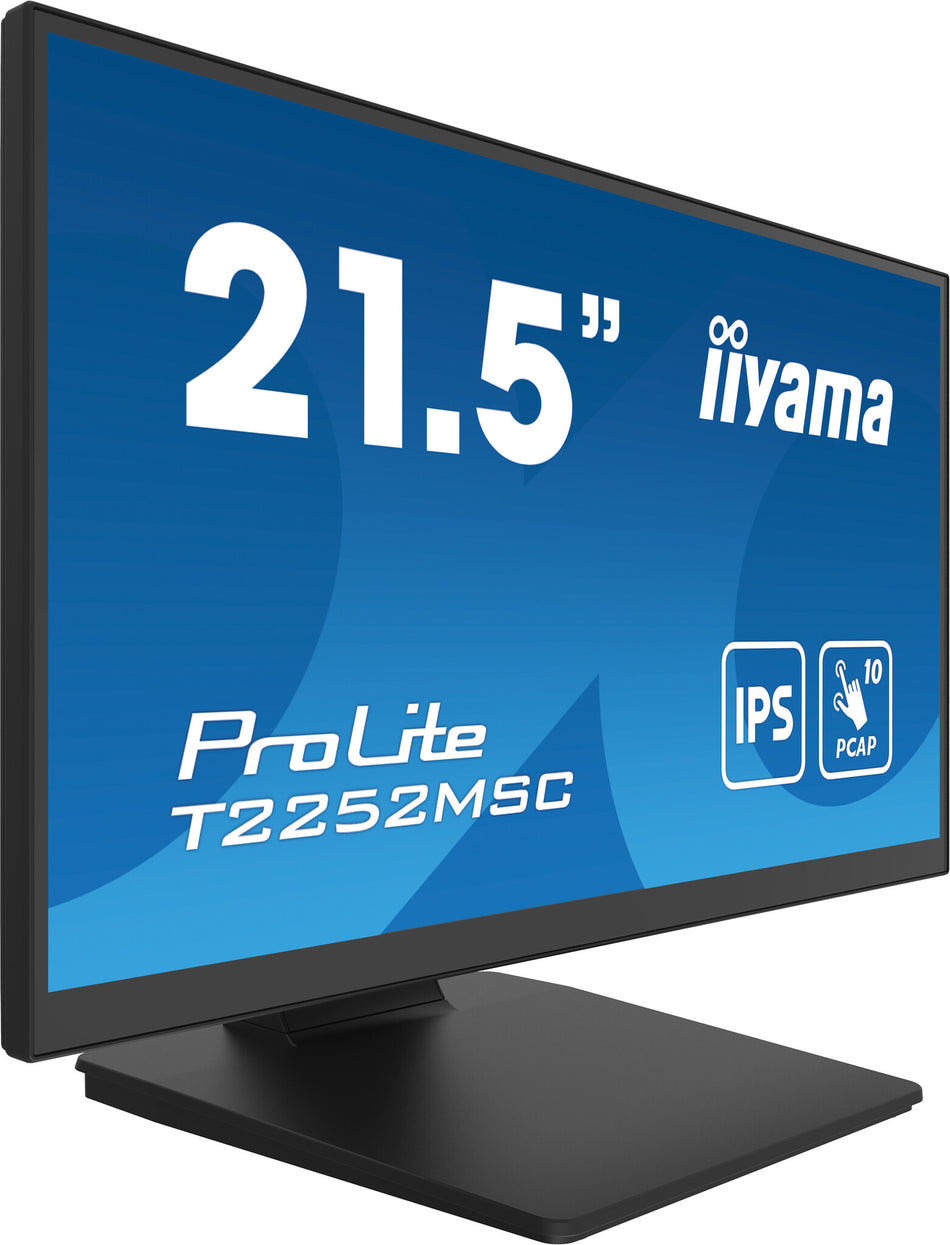 iiyama ProLite T2252MSC-B2AG computer monitor 54.6 cm (21.5") 1920 x 1080 pixels Full HD LCD Touchscreen Black