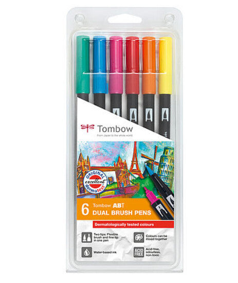 Tombow ABT-6P-3 rollerball pen Stick pen