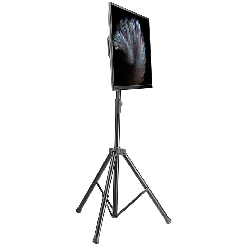 Manhattan TV & Monitor Mount, Tripod Floor Stand, 1 screen, Screen Sizes: 37-65", Black, VESA 200x200 to 600x400mm, Max 35kg, LFD, Lifetime Warranty