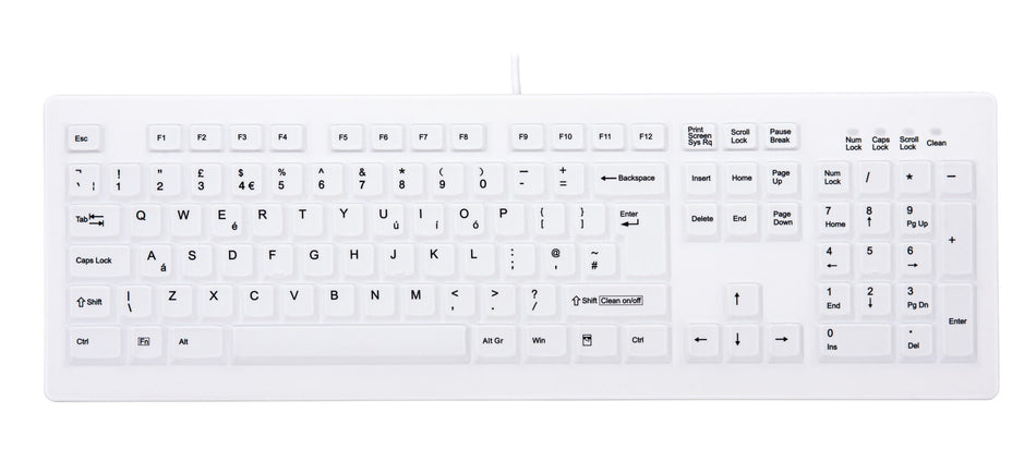 CHERRY AK-C8100F-UVS-W/UK keyboard Medical USB QWERTY UK English White