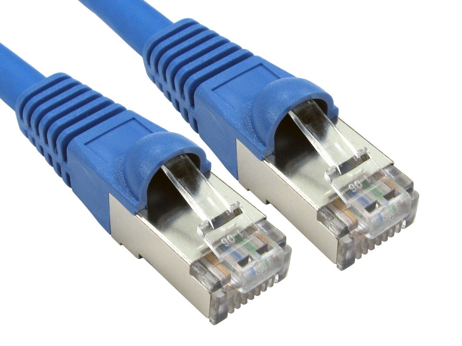 Cables Direct ART-100-HB networking cable Blue 0.25 m Cat6a S/FTP (S-STP)