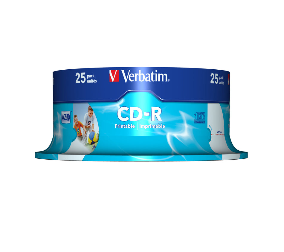 Verbatim CD-R AZO Wide Inkjet Printable 700 MB 52x 25 pc(s)