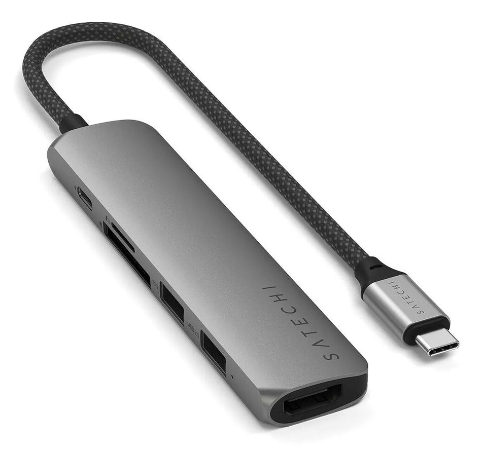 Satechi ST-P6SM interface hub USB Type-C 10000 Mbit/s Grey