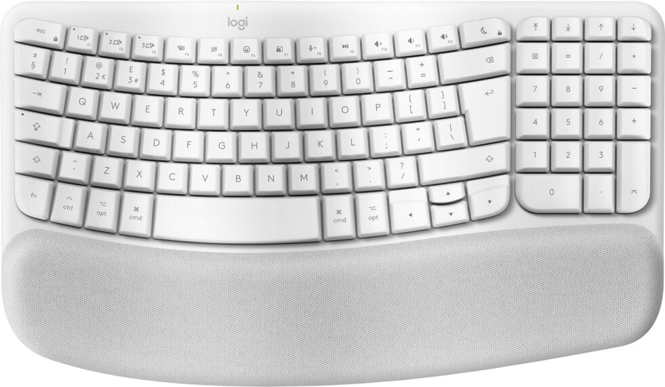 Logitech Wave Keys for Mac keyboard Home/Office Bluetooth QWERTY UK English White