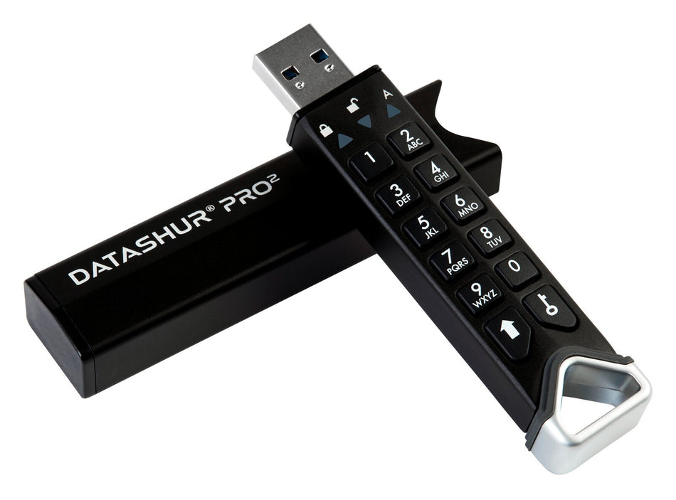 iStorage datAshur PRO2 8 GB | Secure Flash Drive | FIPS 140-2 Level 3 Certified | AES-XTS 256-bit hardware encryption | Password protected | Dust/Water-Resistant |