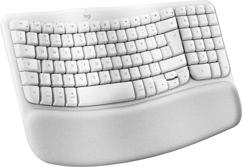 Logitech Wave Keys for Mac keyboard Home/Office Bluetooth QWERTY UK English White